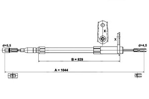 Linka Hamulca Ręcznego Mercedes Sl (r129) 2.8-7.3