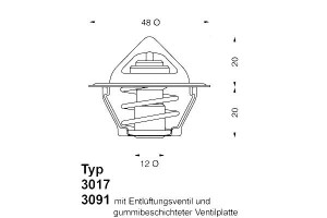 Termostat Opel 92c 1,0-1,6 Wahler