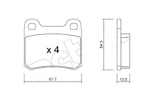 Klocki Hamulcowe Mercedes W201 82-93 Tył Metelli