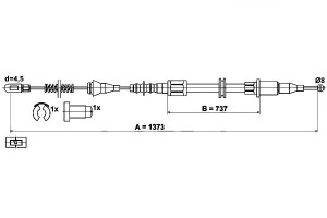 Linka Hamulca Ręcznego Opel Corsa B Tigra 1.0-1.7d