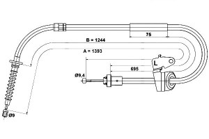 Linka Hamulca Ręcznego Mini (r56) (r57) (r58) (r59