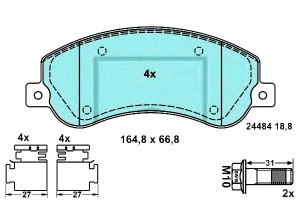 Klocki Hamulcowe Ceramiczne Vw Amarok 2.0/2.0d/3.0