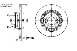 Tarcze Hamulcowe 2szt Fiat Tył Scudo 1,6-2,0d 07-