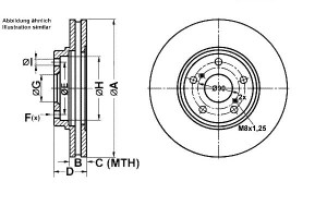 Tarcze Hamulcowe 2szt. Lexus Rx 3.0 10.99-05.03 At