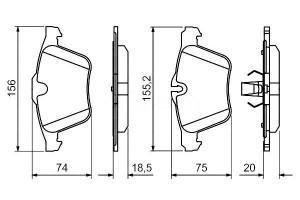 Klocki Hamulcowe Jaguar Przód Xf 3,0 4,2 5,0 Bosch
