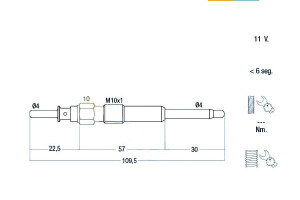 Świeca Żarowa Alfa Fiat Opel Saab Fae