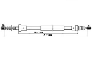 Linka Hamulca Ręcznego Peugeot 106 I 1.0-1.6 08.91