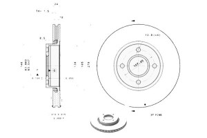 Tarcze Hamulcowe 2szt. Ford Cougar Mondeo I Mondeo