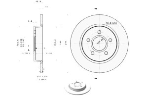 Tarcze Hamulcowe 2szt. Ford Focus Tył 11- Brembo