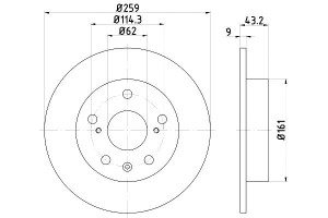 Tarcze Hamulcowe Mintex 556116m00000 5561161m00 Ds
