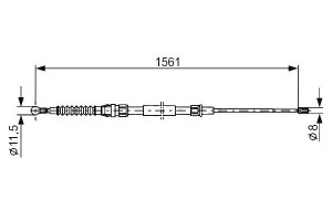 Linka Hamulca Ręcznego Vw Tył Touran 03-10 Le Pr B