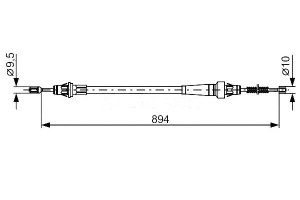 Linka Hamulca Ręcznego Jeep Cherokee 2.1d-4.0 10.8
