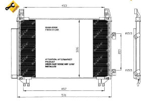 Skraplacz Klimatyzacji Toyota Yaris 06- 1,3 Nrf