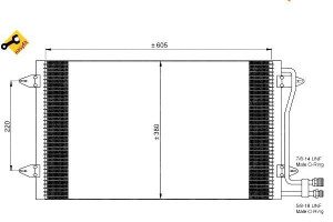 Skraplacz Klimatyzacji Vw Lt 96- Nrf