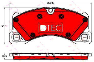 Klocki Hamulcowe Vw Przód Touareg 10- Dtec Cotec T