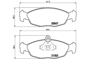 Klocki Hamulcowe Opel Astra F Corsa B Brembo
