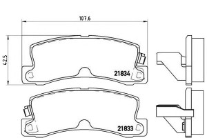 Klocki Hamulcowe Toyota Camry 86-91 Tył Brembo