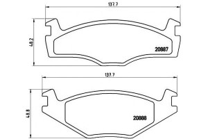 Klocki Hamulcowe Vw Asymetryczne Cienkie Brembo