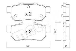 Klocki Hamulcowe Honda Civic 96-00 Tył Metelli