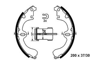 Szczęki Hamulcowe Toyota Corolla 1.3-2.0d 05.87-04