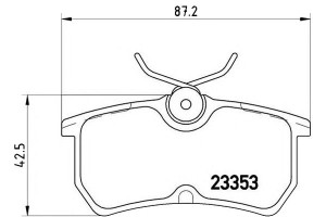 Klocki Hamulcowe Ford Focus 98-04 Tył Brembo