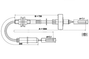 Linka Sprzęgła Audi 100 1.8 08.82-11.90 Ate