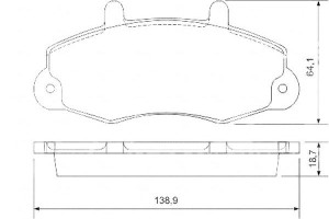 Klocki Hamulcowe Ford Transit 14 91-00 A.b.s.