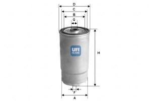 Filtr Paliwa Diesel Ufi