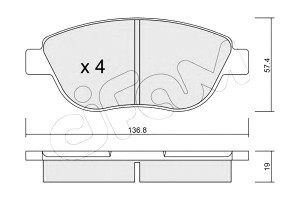 Klocki Hamulcowe Fiat Doblo 05-10 Cifam