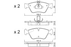 Klocki Hamulcowe Mercedes C E W202,w210 95- Metell