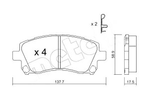 Klocki Hamulcowe Subaru Forester 97-00 Metelli