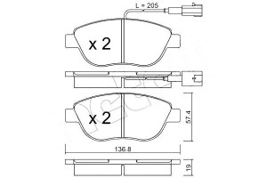 Klocki Hamulcowe Fiat Stilo -08 1,9jtd Czuj Metell