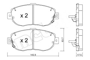 Klocki Hamulcowe Lexus Gs300 92- Metelli