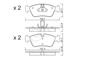 Klocki Hamulcowe Bmw 3 E46 320 98- Metelli