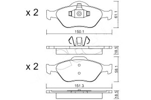 Klocki Hamulcowe Ford Fiesta 00- +abs Metelli