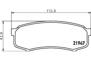 Klocki Hamulcowe Mintex 4605a389 4605a458 44666009