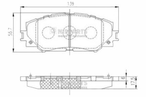 Klocki Hamulcowe Subaru Trezia 1.3i Nipparts Nippa