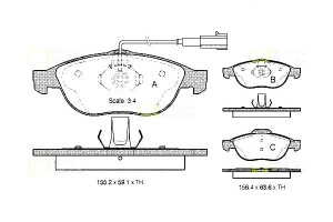 Klocki Hamulcowe Alfa Romeo Alfa 156 Lancia Lybra
