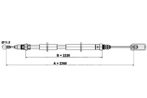 Linka Hamulca Ręcznego Citroen C8 Fiat Ulysse Lanc