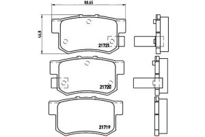 Klocki Hamulcowe Honda Accord 90-98 Tył Brembo