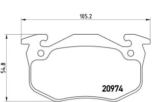 Klocki Hamulcowe Peugeot 205.306 309 Tył Brembo