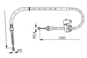 Linka Hamulca Ręcznego Mini (r56) (r57) (r58) (r59