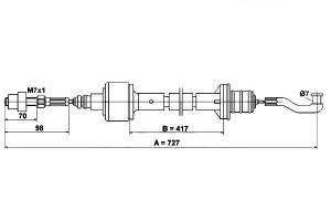 Linka Sprzęgła Opel Corsa B Tigra 1.2-1.7d 03.93-1