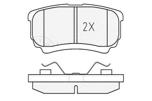 Klocki Hamulcowe Mitsubishi Tył Outlander 03- Lanc