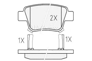 Klocki Hamulcowe Toyota Tył Avensis 03- Z Czujniki