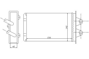 Nagrzewnica (230x140x42) Fiat Cinquecento 0.7/0.9/
