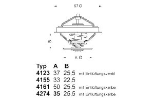 Termostat Vw 80c Lt 6cyl. Wahler
