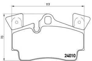 Klocki Hamulcowe Audi Q7 06- Tył Brembo
