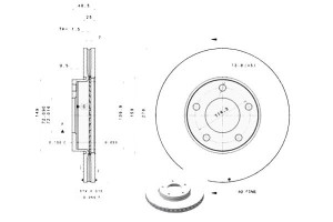 Tarcze Hamulcowe 2szt. Mazda 3 5 1.3-2.5 10.03- Br