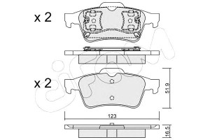 Klocki Hamulcowe Renault Laguna 01- Tył Cifam